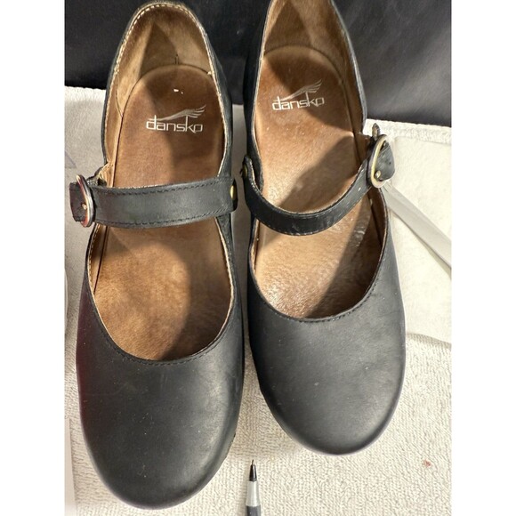 Dansko  Lilah Mary Jane Black Leather  Sz 37 6.5-7 - Picture 2 of 3